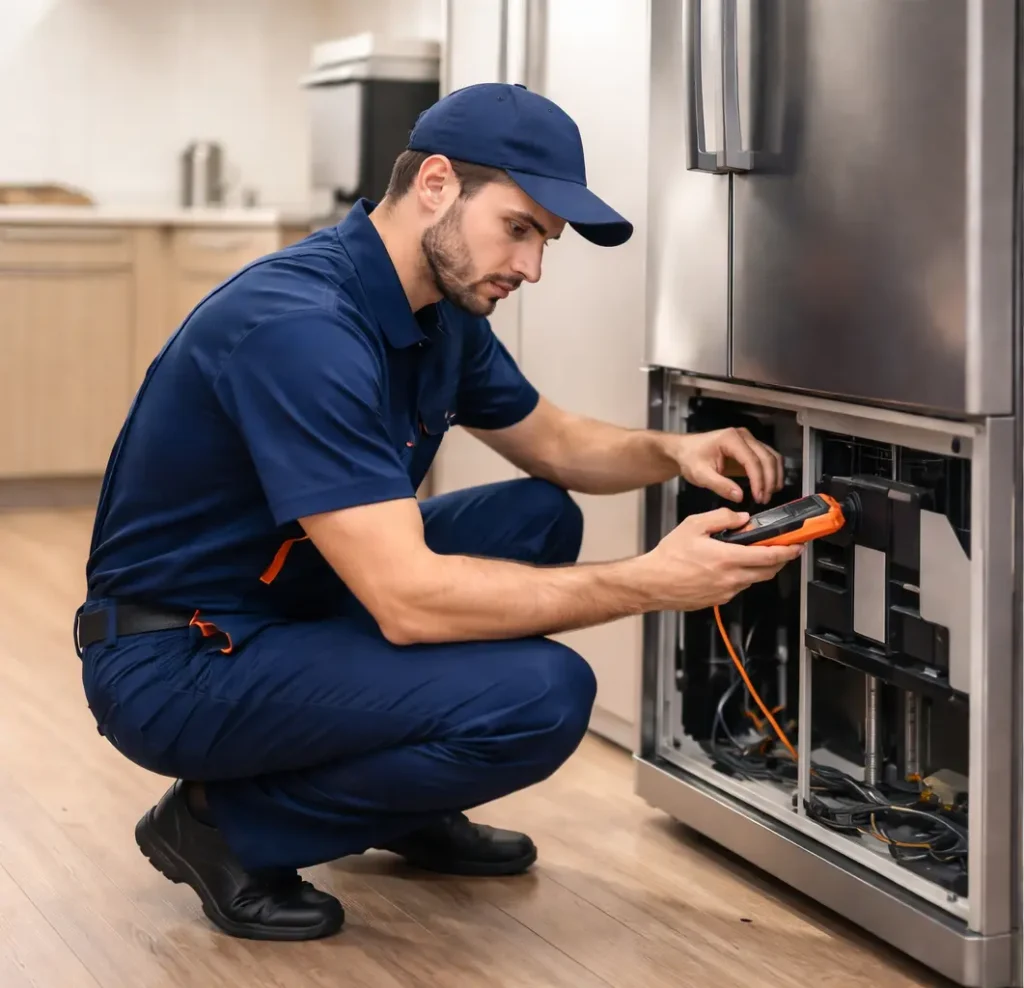 technician working on appliances